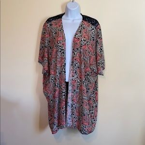 Pink and Black Paisley Cover Up Size Large